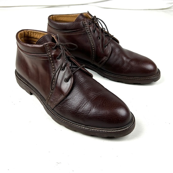 Cable And Co. Brown Leather Ankle Boots mens size 9.5 D - Picture 1 of 6